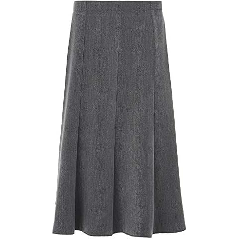 KK Fashion Lines Ladies Long Maxi Skirt 31 Inch 8 Panels Elasticated Waist Sizes 10 to 24 (Grey, 22) Cover
