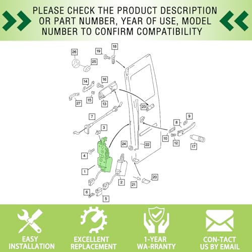 Image of Rear Door Latch Lock Assembly Compatible with 1995-2006 Mercedes Sprinter 2003-2006 Dodge Freightliner Sprinter Without Power Locks Replaces 9017201135 5104339AA