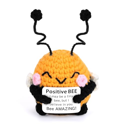 Megele Mini Positive Crochet Animals Bee, Cute...