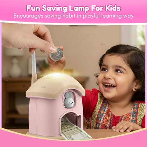 Image of Toy Imagine 3-in-1 Desk Lamp with Pen Holder & Piggy Bank - USB Rechargeable Study Lamp, Cute Design for Kids, Perfect for School Desk, Study Table & Bedroom(Multicolour)