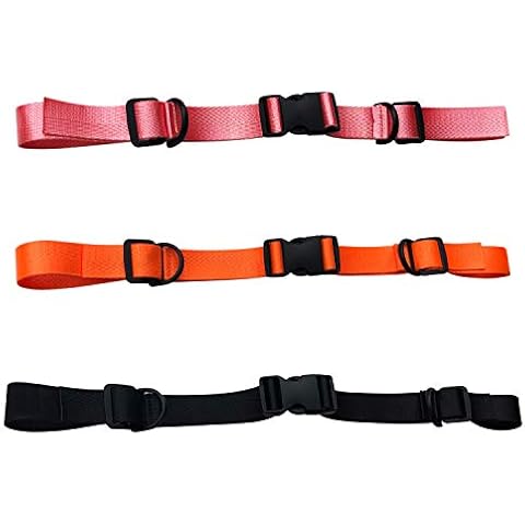 Flying swallow 3 Pieces Backpack Chest Strap, Heavy Duty Adjustable Backpack Sternum Strap Chest Belt with Buckle for Hiking and Jogging(Black ,Orange, Pink) Cover