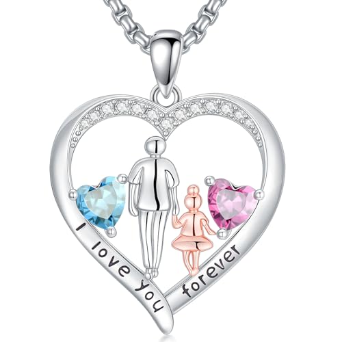 Zoeniya To My Daughter From Dad/Father,Daughter �a���΃y���_���g�l�b�N���X I Love You Forever Love Heart Jewelry �N���X�}�X �o�����^�C�� ��̓� �a�����M�t�g ���� ��