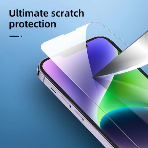 Image of NEW'C for iPhone 14 Plus Screen Protector + Camera Lens Protector