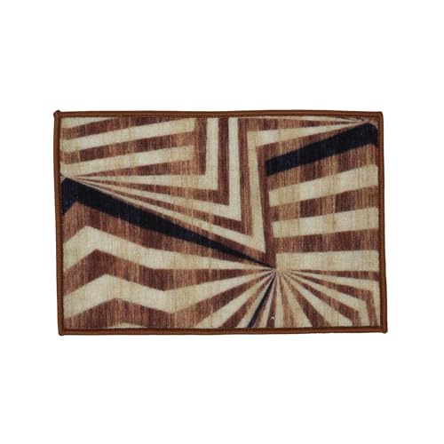 Image of HUES & SHADES Coir Door Mat for Outdoor Entrance - [37 x 57 cm] | Natural Coconut Fiber Brush Mat for Shoes Cleaning, Heavy Duty Non-Slip Doormat for Front Porch, Patio, Entryway (Desert Radiance)