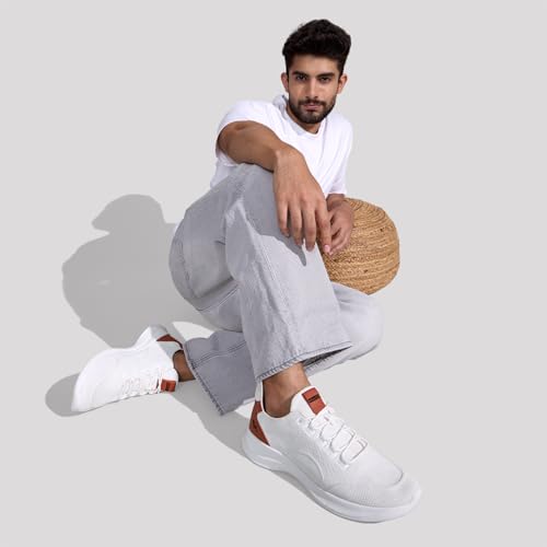 Image of Neeman's The Knit Strides Sneakers for Men | Lightweight with Breathable Knit Upper & Cushioned EVA Sole for All-Day Comfort