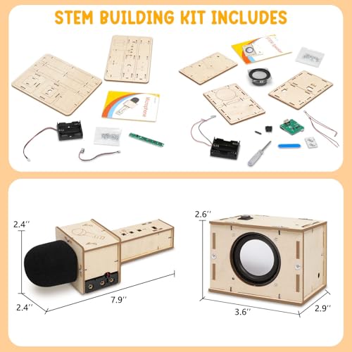 Stem Projects Karaoke Machine Toys for Boys Age 8-12 12-14 Science Kit Building Own Bluetooth Speaker & Microphone DIY Electronics Kit for Kids Kid 9-12 Boy Toys Birthday Gift 8 9 10 11 13 Teen Girl - Image 6