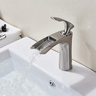 CWHHTVBI Grifo de Lavabo Grifo Monomando Grifo de Agua fría y Caliente Grifo de Lavabo de baño Montado en Cubierta-Bronce Negro, Bronce Negro
