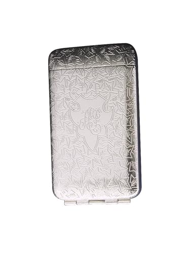 Image of Retro Metal Cigarette Case, 16 Cigarettes Storage Box, Peaky Blinders Design (Silver Slim)