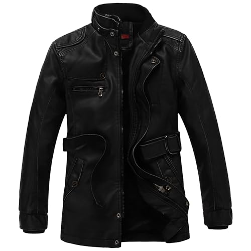Veste de moto pour homme DGKaxiyaHM ajustée et coupe-vent avec col montant pour l'automne