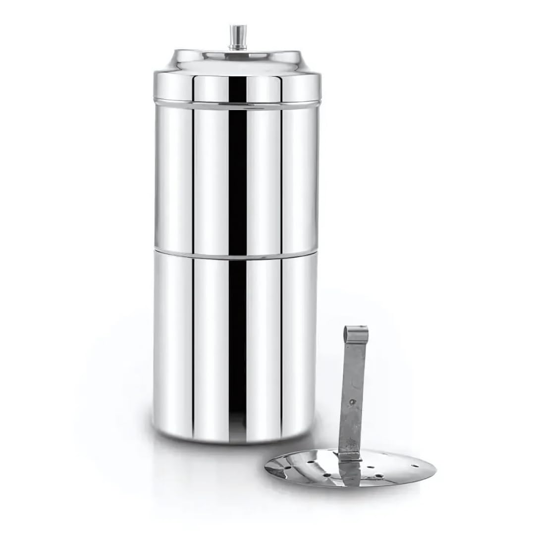 MOKKAFARMS Steel Filter Coffee Maker for South Indian Decoction (200ml,3-4 Cups) | Easy-to-Clean Drip Coffee Maker with Steel Filter | Drip Kaapi Brewing Appliances | Kitchen Appliances for Home MOKKAFARMS Steel Filter Coffee Maker for South Indian Decoction (200ml,3-4 Cups) | Easy-to-Clean Drip Coffee Maker with Steel Filter | Drip Kaapi Brewing Appliances | Kitchen Appliances for Home