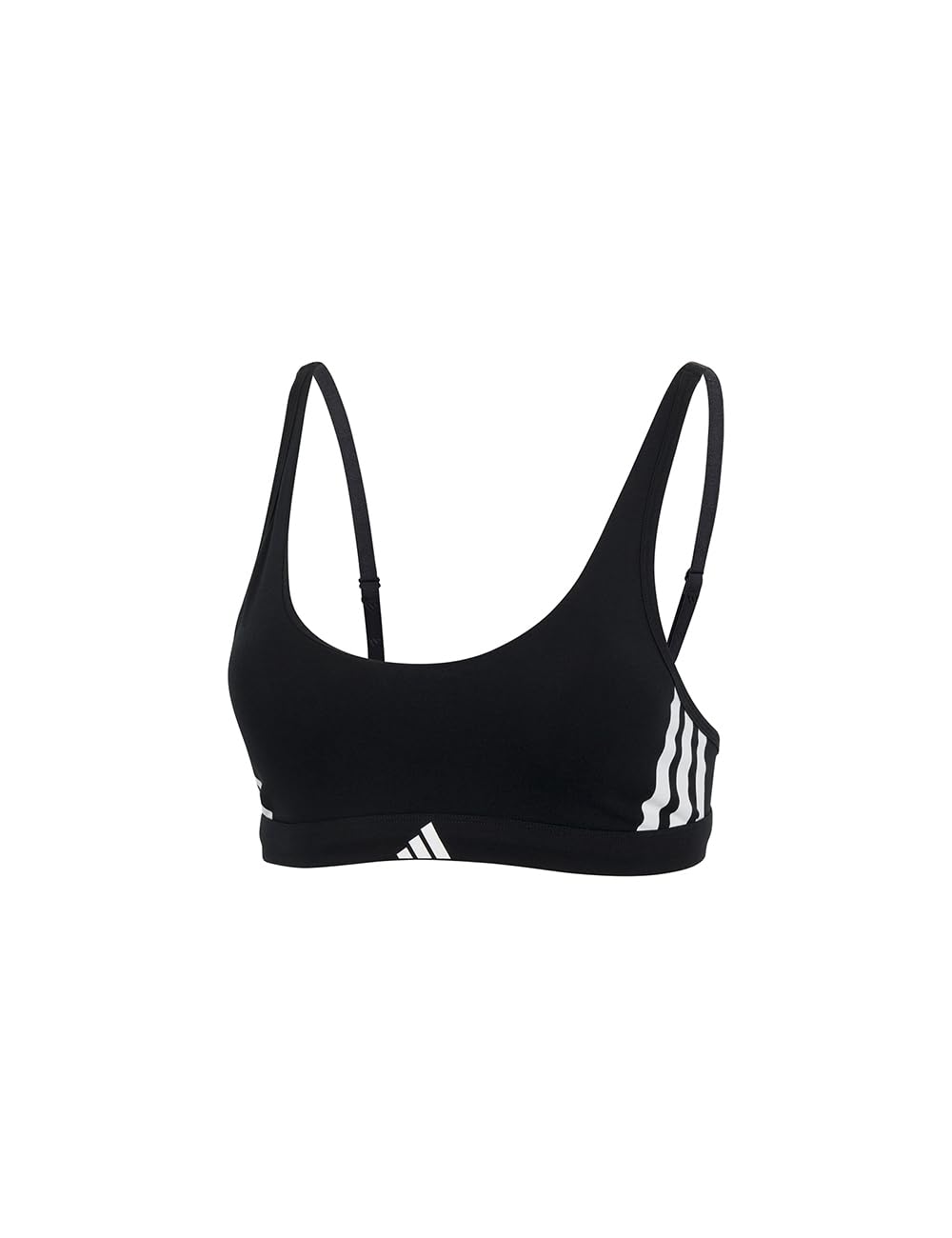adidas Scoop Bralette Sport Active Essentials Cotton 3 Stripes - Ropa Interior cómoda