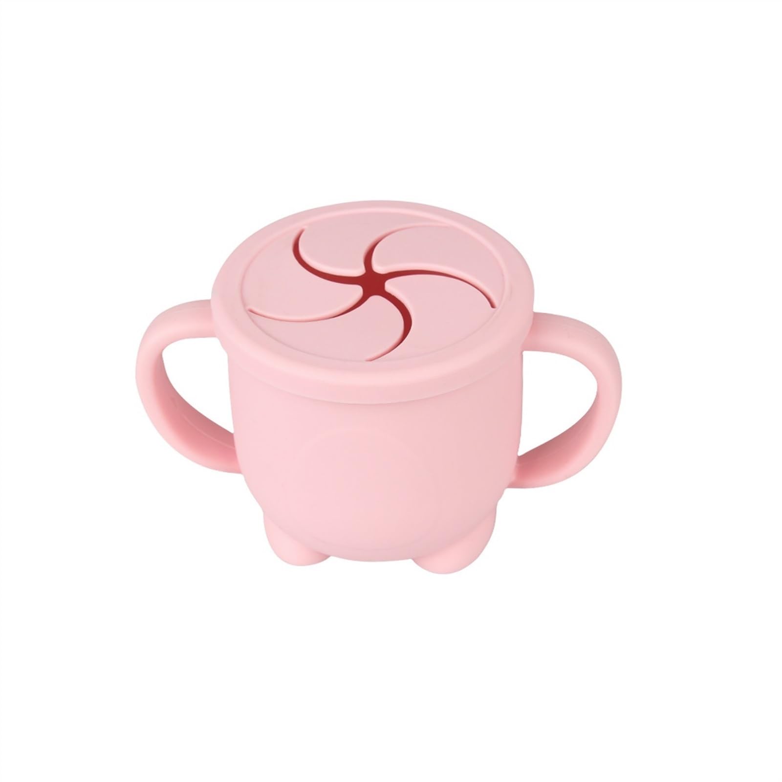 Tasses à café anti-brûlure en silicone rose de 200ml avec couvercle