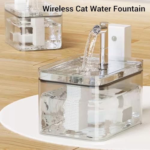 Fuente de agua automática para gatos y perros, 1.5L con batería miniatura 4