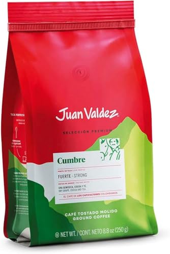 Café Molido JuanValdez Cumbre, Café Molido Fuerte, Notas a Uva Semiseca, Cocoa y Té, 250g