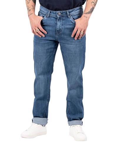 Marcus Jeans Herren Regular Fit Blau 34/32 | Stretch Männer Hosen mit Komfort & Bewegungsfreiheit | Stilvolle Jeanshose für Alltag, Arbeit & besondere Anlässe
