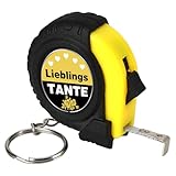 Huaceary Tante Geschenk Weihnachten Beste Tante der Welt Geschenke Tanten Maßband Schlüsselanhänger Geburtstagsgeschenk Geschenk für Tanten Familiengeschenke Valentinstag Massband Schlüsselanhänger