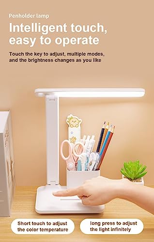 Image of LED Night Light Desk Lamp Eye Protection Lamp Flexible Bedside Table Desk Lamp Reading Desk Light with USB Charging Multi-Function Socket (Adjastable Lamp)