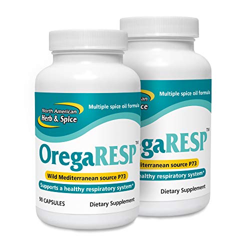 North American Herb & Spice OregaResp P73-90 Capsules - Pack of 2 - Supports Immune & Respiratory Health - Multiple Spice Oil Complex with Oreganol P73 Oregano Oil - Non-GMO - 90 Total Servings