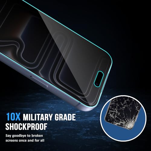 Image of FIRST MART Privacy Tempered Glass for iPhone 17 Pro Max With Cable Guard & Installation Kit | Anti-Spy 9H Screen Protector, Edge-to-Edge, Case-Friendly | Black
