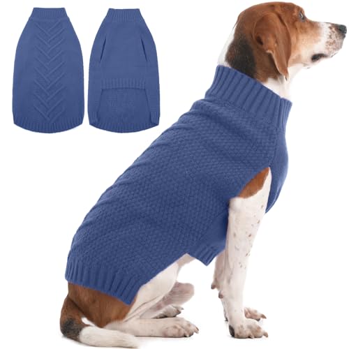IECOii Dog Sweater Large Size Dog,Large Dog Sweater for Male Female Dogs,Neutral Thick Warm Dog Sweater,XL Dog Sweater for Christmas Thanksgiving Hall