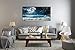Yxbhhym large Moon Ocean Wall Art Seascape Sea Wall Pictures Canvas Beach Prints Poster Scenery Ocean Paintings Palm Artwork for Bedroom Modern Framed Office Wall Art Living Room Decor-30x60inches