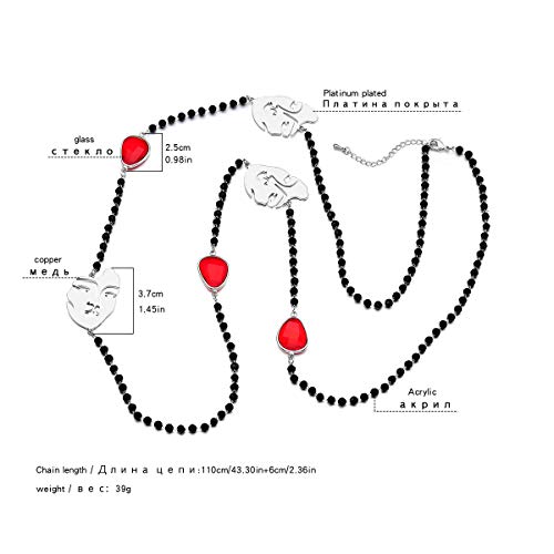 Collana di filo per donna, collana di perline di
