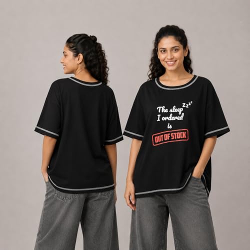 Image of The Mom Store Mom T-Shirt | Cotton | Pre and Post Pregnancy | Quirky Statements | Comfortable | Oversized