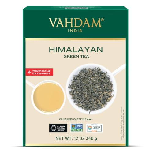 VAHDAM Himalayan Green Tea Loose Leaf (12oz|170+ Cups) Long Leaf Green Tea