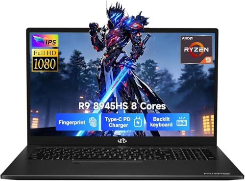 Image of NIMO 17.3 inch Gaming Laptop, AMD Ryzen 9 8945HS (8C /16T, Up to 5.2GHz), 32GB DDR5 RAM, 1TB SSD, Radeon 780M Graphics, 100W PD Fast Charge, AI-Powered Business & Gaming PC for Developers and Creators