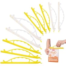 MICEBAY 10 Pcs Chip Bag Clips, Durable Bag Sealers, Airtight Chip Clips with Handle for Food Storage Bags, Snacks and Cereal, Leak-Proof & Moisture-Resistant 5 Small+ 5 Medium