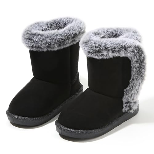 Image of Femizee Girls Boys Warm Winter Boots Kids Outdoor Snow Boots(Toddler /Little Kid)