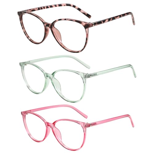 Image of Blue Light Blocking Glasses for Women Men Round Cat Eye Demi /Green /Red
