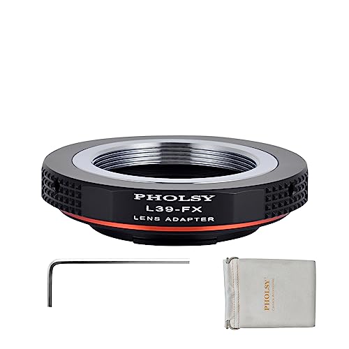 PHOLSY L39 to FX Lens Mount Adapter Compatible with Leica M39 (L39 LTM 39mm) Lens to Fujifilm X Mount Camera Body Compatible with Fujifilm X-H2S