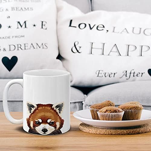 Miniatura 5 de Taza de té de cerámica linda de la taza de café del panda rojo, 11 oz