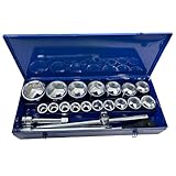 1" Drive Metric Socket and Accessory Set Kit 30mm - 80mm 6 Sided 21pc - Image 2