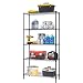 5 Shelf Wire Shelving Unit Garage NSF Metal Shelf Organizer Large Storage Shelves Heavy Duty Height Adjustable Utility Commercial Grade Steel Layer Shelf Rack 1250 LBS Capacity -14x36x72,Black