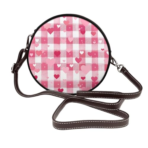 Sac à bandoulière rond en cuir vegan rose pour femme : fini les sacs lourds et encombrants