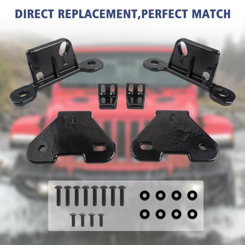 Hard Top Mounting Bracket Kits Compatible with Jeep Vehicle 2018-2024 Wrangler JL Gladiator JT, Complete One Set 20pcs Steel Hardtop Install Brackets - Thumbnail 6