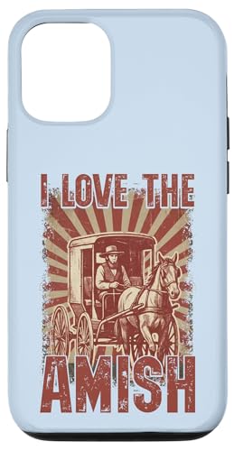 I Love The Amish Horse Buggy Driver �r���e�[�W�X�^�C�� �X�}�z�P�[�X iPhone 12/12 Pro �p