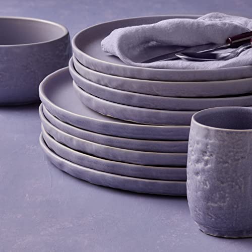 Stone By Mercer Project Shosai Stoneware 16-Piece Dinnerware Set, Lavender #TOP3