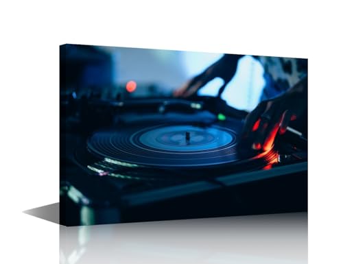Toile murale musique DJ encadrée affiche moderne 1 pièce pour salon