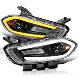 Top 10 Best Dodge Dart Led Headlights Reviews & Comparison 13 SPEC-D TUNING Black Projector Headlights w/Switchback Sequential LED Signal Tube and Startup Animation Compatible with 2013-2016 Dodge Dart, Left + Right Pair Headlamps Assembly