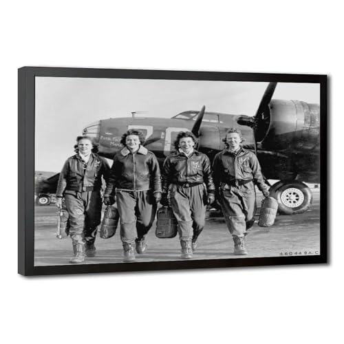 Impression sur toile pilotes B-17 armée aérienne décoration murale 20x30 cm