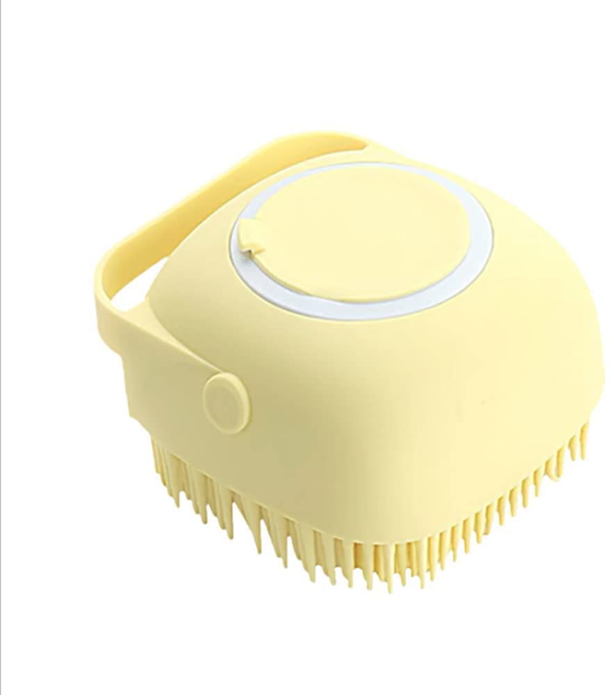 Pet Dog Bath Brush Comb Silicone Rubber Dog Grooming Brush Silicone Puppy Massage Brush Hair Fur Grooming Cleaning Brush Soft silicone stress reliever sensory brush