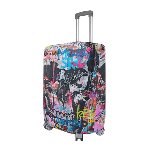 Joisal Colorful Urban Style Skull Suit Case Cover 28 Inch Luggage Covers Tsa Approved Elastic Luggage Accessories for Suitcases3