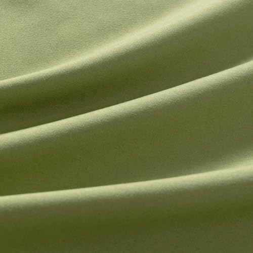 Image of 2 Pack Microfiber Zipper Pillowcases, Soft Comfortable Not Shrink Olive Green Pillow Case, Standard Pillow Cases Set of 2 (20x26 Inches)