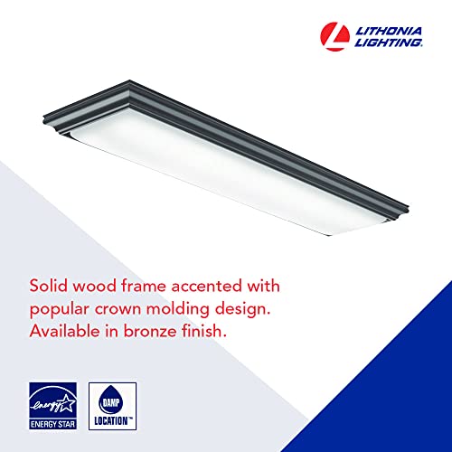 Image of Lithonia Lighting Vanderlyn 4' LED Kitchen Light Fixture, Cool White Bronze