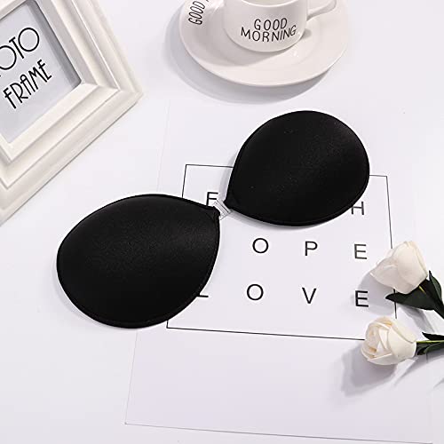 Reggiseno invisibile spingere su copricapezzoli senza spalline traspirante confortevole alta viscosa autoadesivo copricapezzoli riutilizzabile reggiseno copricapezzoli Sicuro/Black Round/B