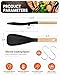 Cooking Spoon for Nonstick Cookwares, Great for Cooking and Serving Sturdy BPA-Free Matte Silicone, Wood Handle Spoon for Mixing, Scoop, and Scrape (2 Pack of Black, 11.4 inch)