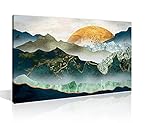 TUMOVO Wall Art Home Decor Abstract Mountain Pictures for Living Room Nature Landscape Canvas Art Prints Nature Scenery Painting Nordic Style Wall Decor Stretched and Framed Ready to Hang, 12' Wx16 H